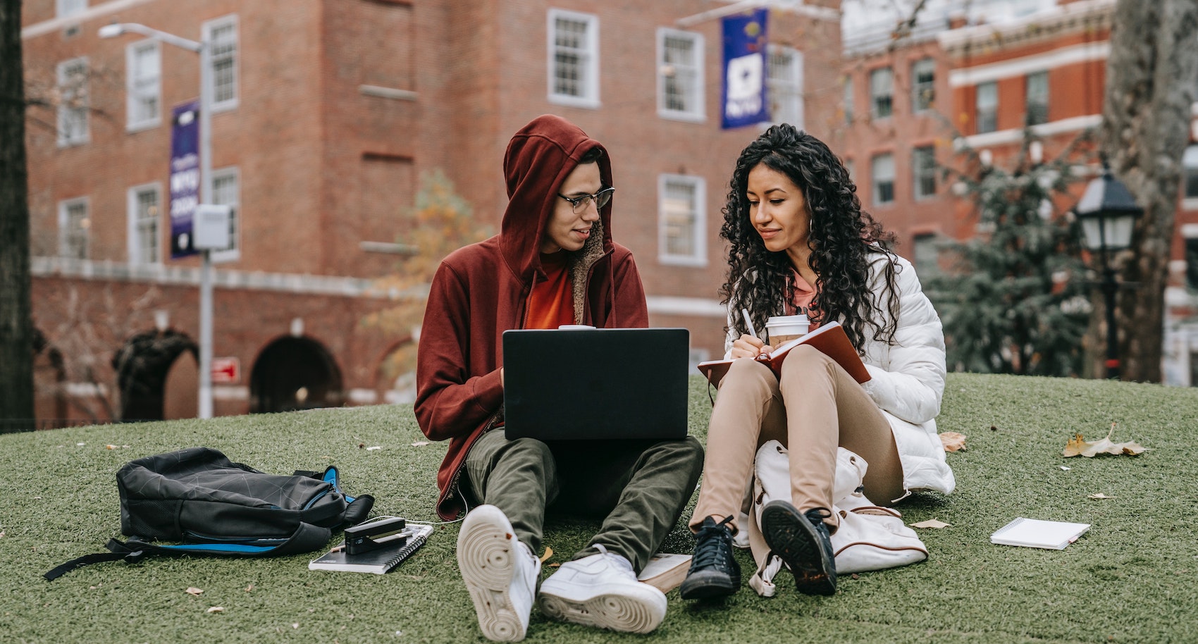 College students on campus