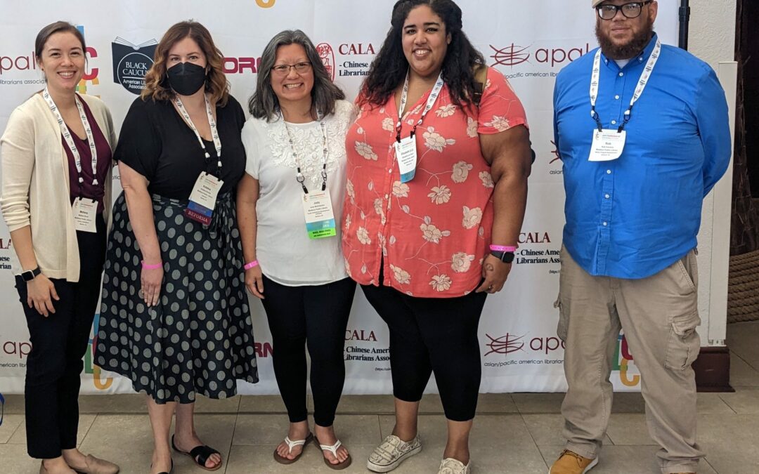 Five Madison Public Library staff members who attended Librarians of Color Conference